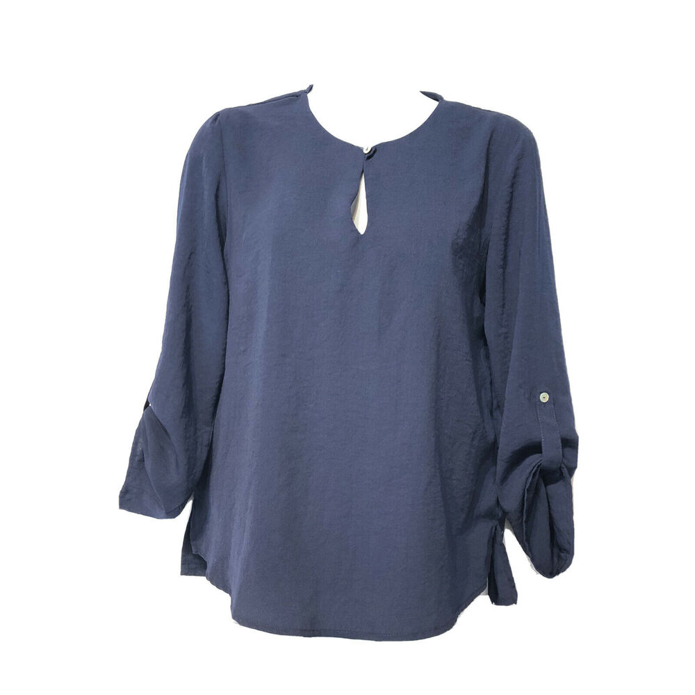 alice blue for stitch fix Blue Roll tab sleeve shirt Size SP